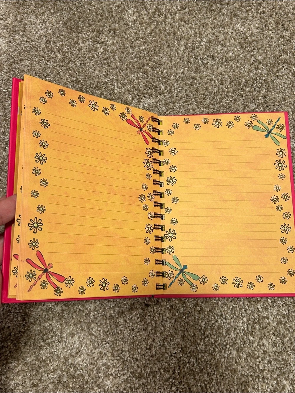 Vintage Children’s Dragonfly journal, sturdy spiral bound pages
